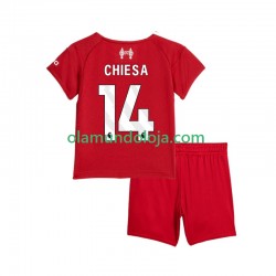 Camisola Liverpool Federico Chiesa 14 Criança Equipamento Primeiro 2025-2026 Manga Curta